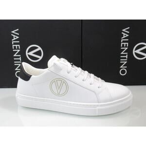VALENTINO By Mario Valentino Petra Lace Up Logo Sneakers White / Black Size 8